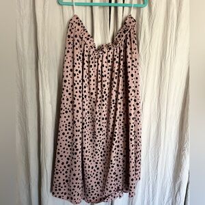 Polka Dot Pink and Black Women's Skirt